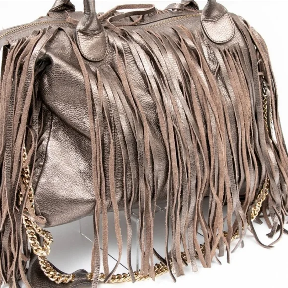 Alberta Di Canio Fringe Italian Leather Bag!